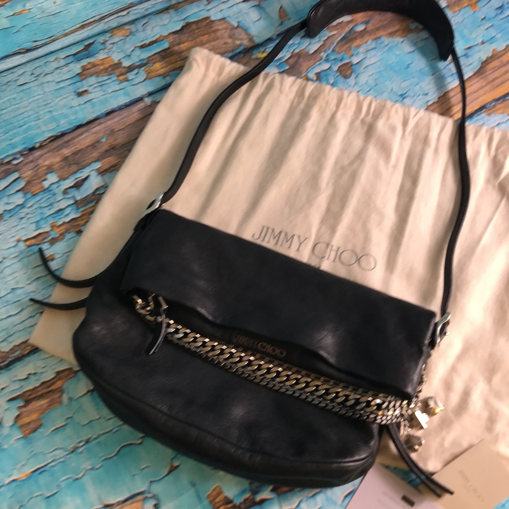 Jimmy Choo Black Biker Bag